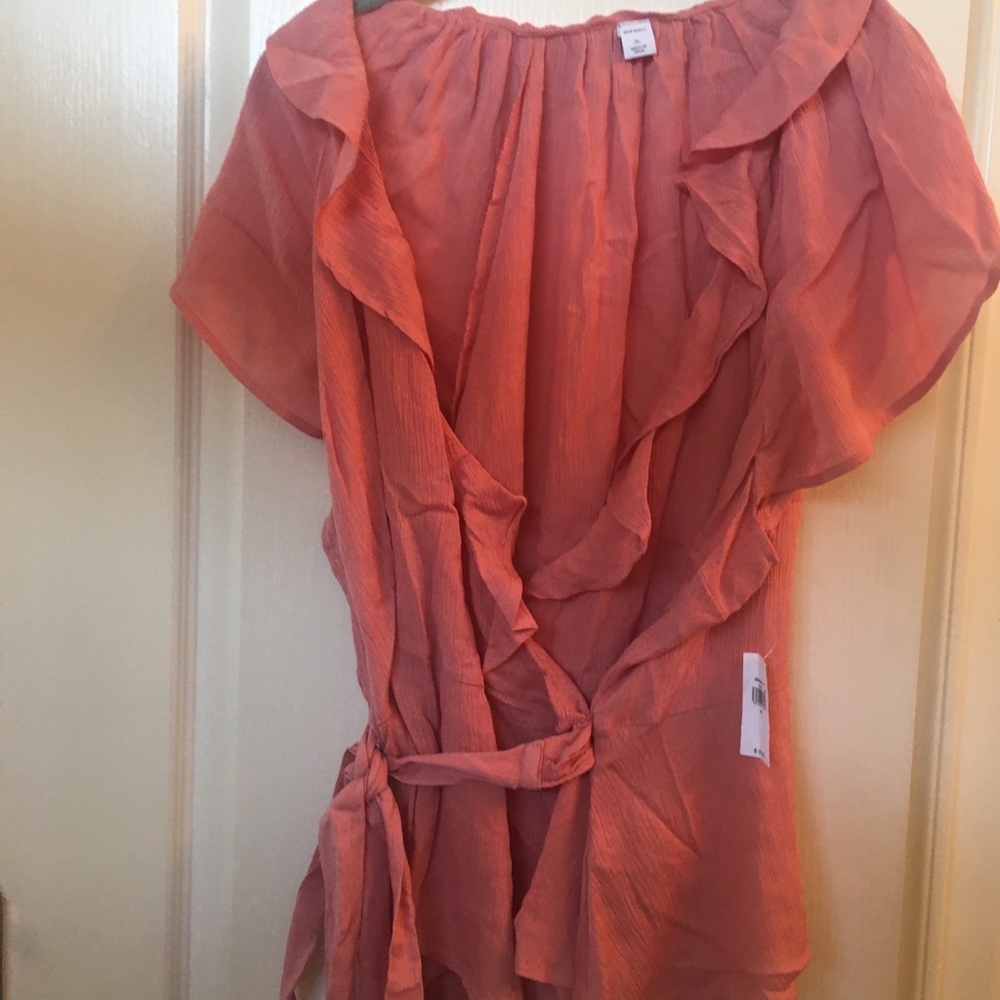 Elegant wrap style blouse